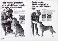 Orleans Dog Food two ads