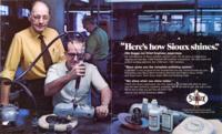 Two men at work bench ad