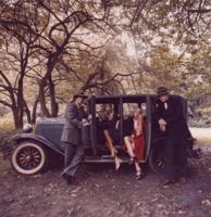 2 couples and old car