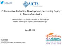 Collaborative Collection Development: Increasing Equity in Times of Austerity