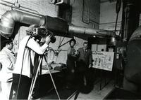 CBS News interviews Ralph Peck  in lab, Chicago, Illinois, 1975