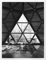 Icosahedron Guest House on Indiana Dunes, Interior, ca. 1970s