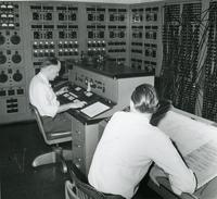 Two Men with A-C Network Calculator, Illinois Institute of Technology, ca. 1951
