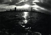Chicago skyline fisheye