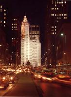 Wrigley Building at night