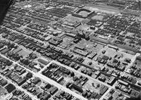 Aerial view of the Illinois Institute of Technology campus, Chicago, Illinois, 1950