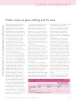 Public views on gene editing and its uses
