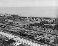 Aerial view of the Illinois Institute of Technology campus, Chicago, Illinois, 1963