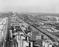 Aerial view of the Illinois Institute of Technology campus, Chicago, Illinois, 1964