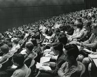 Students in Hermann Hall auditorium, Illinois Institute of Technology, Chicago, Illinois, ca. 1960s