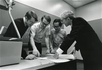 Unknown professor and students, Illinois Institute of Technology, ca. early 1970s