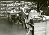Interior of the Armour Research Foundation library, Illinois Institute of Technology, Chicago, Illinois, ca. 1947-1949