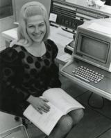 Woman with Univac computer, Illinois Institute of Technology, Chicago, Illinois, ca. 1970s