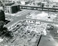 Carman Hall construction, Illinois Institute of Technology, Chicago, Illinois, 1951