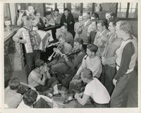 Civil Engineering students at Camp Armour, Boulder Junction, Wisconsin, ca. 1945-1952