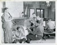 Civil Engineering students at Camp Armour, Vilas County, Wisconsin, ca. 1942-1952