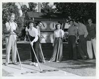 Civil Engineering students at Camp Armour, Vilas County, Wisconsin, ca. 1940-1952