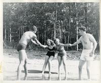 Civil Engineering students at Camp Armour, Vilas County, Wisconsin, ca. 1948