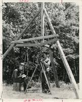 Civil Engineering students at Camp Armour, Vilas County, Wisconsin, ca. 1940-1952