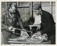 Civil Engineering students at Camp Armour, Vilas County, Wisconsin, ca. 1940-1952