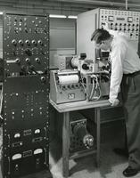 William Davidson at Illinois Institute of Technology Computing Center, Chicago, Illinois, ca. 1950s