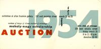 Moholy-Nagy Scholarship auction postcard, 1954