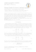 Maximum Likelihood for Matrices with Rank Constraints