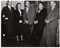 W.A. Kerr, Harriet C. Shurrager, R.A. Dykman, Dr. Phil S. Shurrager, and Dr. David Boder, Department of Psychology, Illinois Institute of Technology, Chicago, Illinois, ca. 1950