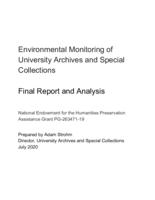 Environmental Monitoring of University Archives and Special Collections