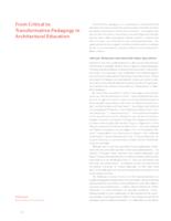 From Critical to Transformative Pedagogy in Architectural Education