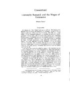 University Research and the Wages of Commerce.