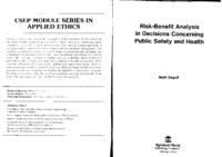 Risk-Benefit Analysis Concerning Public Safety and Health