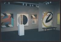 Photograph of the Aaron Galleries booth at the Modernism art fair, including Mary Henry's Quasar, New York, New York, 2006