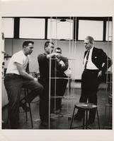 Jay Doblin with unidentified Institute of Design students, S.R. Crown Hall, Illinois Institute of Technology, Chicago, Illinois, ca. 1955-1965
