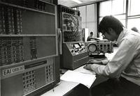 Desktop Analog Hybrid computing system in a lab, Illinois Institute of Technology, Chicago, Illinois, ca. 1971-1975
