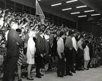 ROTC assembly, Illinois Institute of Technology, Chicago, Illinois, ca. 1967