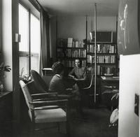 A conversation in an office, Illinois Institute of Technology, Chicago, Illinois, ca. 1960