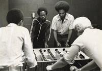 Foosball game, Illinois Institute of Technology, Chicago, Illinois, ca., 1972-1977