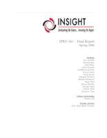Insight:  Anticipating the Future, Assessing the Impact (semester?), IPRO 341: Insight IPRO 341 Final Report Sp06