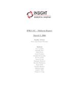 Insight:  Anticipating the Future, Assessing the Impact (semester?), IPRO 341: Insight IPRO 341 Midterm Report Sp06