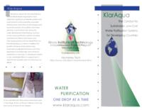 Low-Cost Water Purification System Design & analysis for Applications in Mexico and the US (semester?), IPRO 355: KlarAqua IPRO 355 Brochure Sp06
