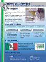 Low-Cost Water Purification System Design & analysis for Applications in Mexico and the US (semester?), IPRO 355: KlarAqua IPRO 355 Poster Sp06