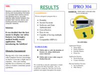 Portable and Secure Medical Data Management System (semester?), IPRO 304: Portable and Secure Medical Data Management System IPRO 304 Abstract Sp06