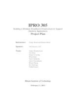 Building a Wireless Broadband Infrastructure to Support Maritime Applications (semester?), IPRO 305: Wireless Broadband Infrastructure IPRO 305 Project Plan Sp07
