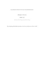 Developing Affordable Products for the rural Poor of the World (semester 1 of ?), IPRO 325: Developing Affordable Products IPRO 325 Project Plan F06