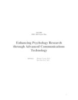 Enhancing Psychology Research through Advanced Communications Technology (semester?), IPRO 306: Enhancing Psych Research IPRO 306 Project Plan F06