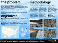 Technical and Market Integration of Hydroelectric Energy (semester?), IPRO 343: Integration of Hydroelectric Energy IPRO 343 Poster F06