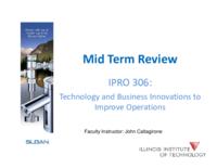 Sloan Valve Company (sequence unknown), IPRO 306 - Deliverables: IPRO 306 Midterm Presentation F09