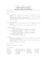 Hybrid Electric Vehicles: Simulation, Design, and Implementation (semester?), IPRO 326: Hybrid Electric Vehicles IPRO 326 Abstract F04