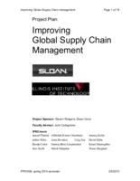 Improving Global Supply Chain Management (Semester Unknown) IPRO 306: ImprovingGlobalSupplyChainManagementIPRO306ProjectPlantSp10_redacted